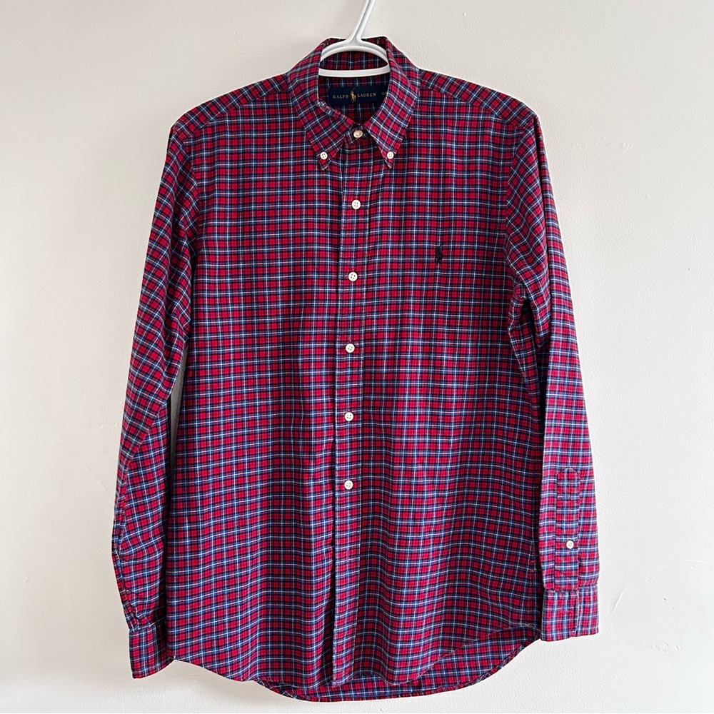 Polo by Ralph Lauren Men's Checkered Red and Blue Shirt button up